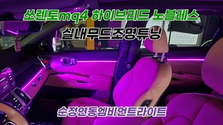 쏘렌토mq4하브 노블레스 실내무드조명튜닝 / 고양, 일산, 김포, 파주