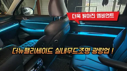 더뉴팰리세이드 실내무드조명 엠비언트 광량업 작업 / 고양, 일산, 김포, 파주