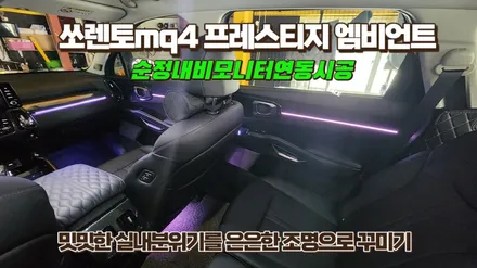 쏘렌토 프레스티지 엠비언트라이트 순정연동으로 풋등까지 시공 / 고양, 일산, 김포, 파주