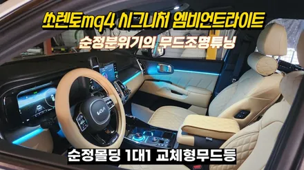 쏘렌토 시그니처 실내무드등튜닝 엠비언트라이트작업 / 고양, 일산, 김포, 파주