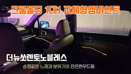 더뉴쏘렌토 은은한 무드등 분위기 크롬교체형엠비언트 작업했습니다 / 고양, 일산, 김포, 파주