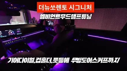 더뉴쏘렌토시그니처 엠비언트 작업하고,무빙도어스커프까지 장착 / 고양, 일산, 김포, 파주