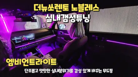 더뉴쏘렌토노블레스 엠비언트무드램프,식빵등까지 작업했습니다 / 고양, 일산, 김포, 파주
