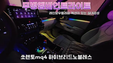 파스텔톤 분위기가 너무 이쁜 쏘렌토mq4 무빙엠비언트 알찬가격에 시공했습니다 / 고양, 일산, 김포, 파주