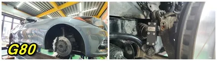 순정과 다른 부드러운 승차감을 위한 노이즈캐쳐 장착,투싼NX4 작업 / 고양, 일산, 김포, 파주