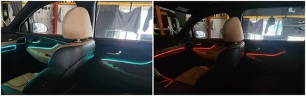 더뉴싼타페TM 엠비언트라이트 무드등 작업으로 바뀐 실내분위기 / 고양, 일산, 김포, 파주