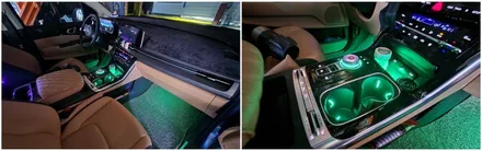 4세대카니발 실내무드조명튜닝,조그다이얼&컵홀더와 풋등까지 / 고양, 일산, 김포, 파주