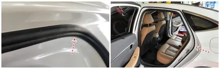 풍절음차단하고,노면소음까지 감소시켜 주는 꿀 조합 , 쏘나타dn8에 시공한  제로니노이즈킷 과 활대링크튜닝 노이즈캐쳐 장착 / 고양, 일산, 김포, 파주