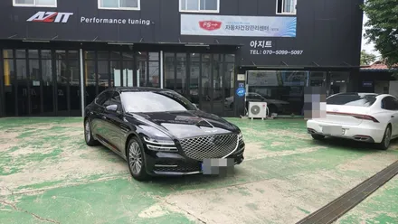 제네시스 G80 엠비언트라이트 컵홀더엠비언트 포인트무드램프 시공 / 고양, 일산, 김포, 파주