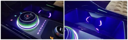 쏘렌토mq4 엠비언트무드램프 대쉬보드와 조그다이얼 및 컵홀더2열까지 순정연동으로 시공 / 고양, 일산, 김포, 파주
