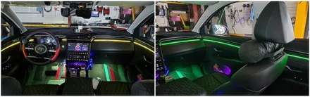 투싼NX4 엠비언트라이트 실내무드조명튜닝으로 야간 분위기 갬성 업 시키기 ! / 고양, 일산, 김포, 파주