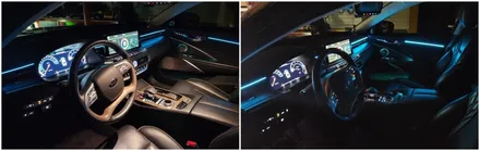 k9 엠비언트라이트 실내무드조명튜닝 순정연동으로 작업 / 고양, 일산, 김포, 파주