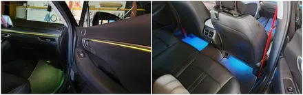 실내무드조명튜닝 쏘나타dn8 엠비언트라이트 시공 / 고양, 일산, 김포, 파주