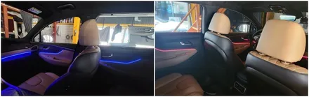 더뉴싼타페TM 엠비언트라이트 무드등 작업으로 바뀐 실내분위기 / 고양, 일산, 김포, 파주