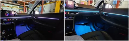 실내무드조명튜닝 쏘나타dn8 엠비언트라이트 시공 / 고양, 일산, 김포, 파주