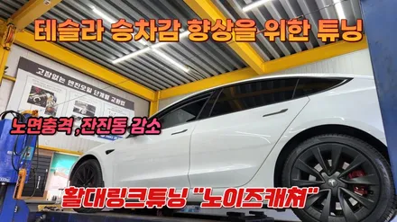테슬라 모델3 승차감 향상을 위한 활대링크튜닝 노이즈캐쳐 장착 / 고양, 일산, 김포, 파주