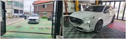 더뉴싼타페TM 엠비언트라이트 무드등 작업으로 바뀐 실내분위기 / 고양, 일산, 김포, 파주