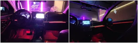 쌍용 코란도C 엠비언트라이트튜닝으로 밝아진 실내분위기 / 고양, 일산, 김포, 파주