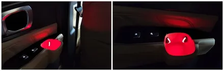 쏘렌토mq4 엠비언트무드램프 대쉬보드와 조그다이얼 및 컵홀더2열까지 순정연동으로 시공 / 고양, 일산, 김포, 파주