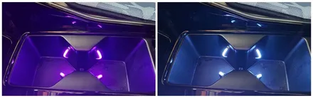 엠비언트무드램프 포인트무드등으로 기어다이얼과 컵홀더 작업, 쏘렌토MQ4 하이브리드 차량에 시공 / 고양, 일산, 김포, 파주