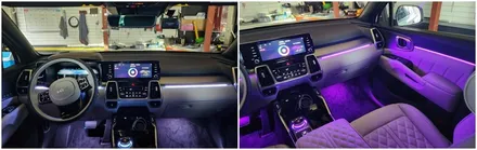 쏘렌토mq4엠비언트무드램프 실내무드조명튜닝 노블레스작업 / 고양, 일산, 김포, 파주