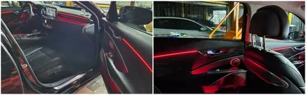 k9 엠비언트라이트 실내무드조명튜닝 순정연동으로 작업 / 고양, 일산, 김포, 파주