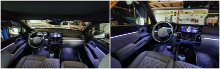 쏘렌토mq4엠비언트무드램프 실내무드조명튜닝 노블레스작업 / 고양, 일산, 김포, 파주