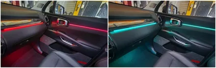 쏘렌토 프레스티지 엠비언트라이트 순정연동으로 풋등까지 시공 / 고양, 일산, 김포, 파주