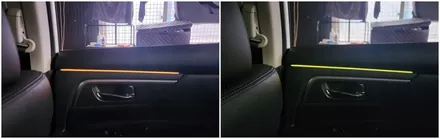 실내분위기를 은은한 조명으로 꾸미는 닛산 알티마 엠비언트라이트시공 / 고양, 일산, 김포, 파주