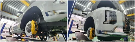 더뉴팰리세이드 안전을 위한 튜닝,네오테크6P&리어확장디스크와 하체보강킷 언더바,스트럿바장착 / 고양, 일산, 김포, 파주