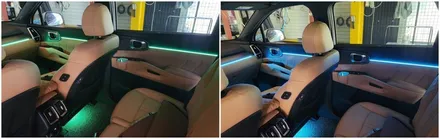 쏘렌토mq4 그래비티 실내무드조명 엠비언트라이트 대쉬보드를 포함한 컵홀더2열까지 시공 / 고양, 일산, 김포, 파주