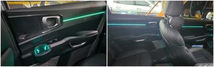 쏘렌토 프레스티지 엠비언트라이트 순정연동으로 풋등까지 시공 / 고양, 일산, 김포, 파주