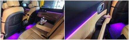 쏘렌토MQ4노블레스 순정연동엠비언트 1대1 교체형으로 컵홀더까지 시공 / 고양, 일산, 김포, 파주