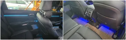 쏘렌토 프레스티지 엠비언트라이트 순정연동으로 풋등까지 시공 / 고양, 일산, 김포, 파주