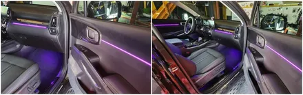 쏘렌토 프레스티지 엠비언트라이트 순정연동으로 풋등까지 시공 / 고양, 일산, 김포, 파주