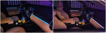 쏘렌토mq4 하이브리드노블레스 엠비언트,기본에 기어다이얼 시공만으로도 분위기 넘 좋네요 / 고양, 일산, 김포, 파주