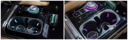 카니발KA4 조그앰비언트와 순정교체형 컵홀더앰비언트 무드램프 2열까지 시공 / 고양, 일산, 김포, 파주