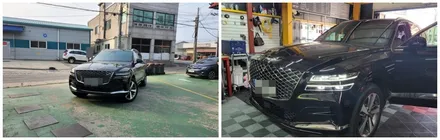 gv80엠비언트무드램프 튜닝,컵홀더 교체형으로 포인트시공 / 고양, 일산, 김포, 파주