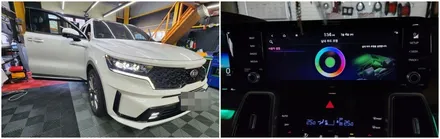 쏘렌토MQ4노블레스 엠비언트무드조명튜닝 순정연동작업 / 고양, 일산, 김포, 파주