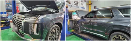 더뉴팰리세이드 하체보강으로 흔들림 과 동승자멀미 감소 및 승차감향상(언더바,스트럿바&노이즈캐쳐) / 고양, 일산, 김포, 파주