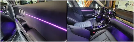 쏘렌토 프레스티지 엠비언트라이트 순정연동으로 풋등까지 시공 / 고양, 일산, 김포, 파주