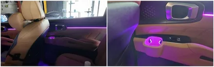 쏘렌토MQ4노블레스 순정연동엠비언트 1대1 교체형으로 컵홀더까지 시공 / 고양, 일산, 김포, 파주