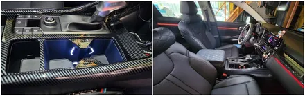 쏘렌토 프레스티지 엠비언트라이트 순정연동으로 풋등까지 시공 / 고양, 일산, 김포, 파주