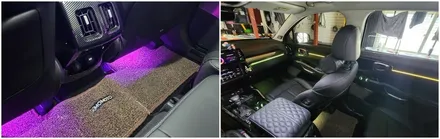 쏘렌토 프레스티지 엠비언트라이트 순정연동으로 풋등까지 시공 / 고양, 일산, 김포, 파주