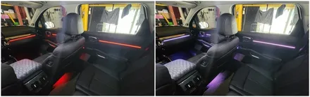 쏘렌토 프레스티지 엠비언트라이트 순정연동으로 풋등까지 시공 / 고양, 일산, 김포, 파주