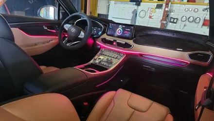 더뉴싼타페TM 엠비언트라이트 무드등 작업으로 바뀐 실내분위기 / 고양, 일산, 김포, 파주