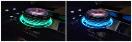카니발ka4 실내 led튜닝 엠비언트라이트 조그다이얼 및 컵홀더 1열 2열 무드램프 / 고양, 일산, 김포, 파주
