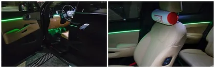 쏘렌토mq4 실내 앰비언트라이트 무드램프 순정연동으로 풀 시공( 대쉬보드,도어1열2열 조그다이얼,컵홀더 1열2열,풋등 1열2열) / 고양, 일산, 김포, 파주
