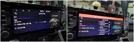 쏘렌토mq4노블레스 엠비언트튜닝 순정연동으로,대쉬보드,도어,다이얼,컵홀더까지 시공 / 고양, 일산, 김포, 파주