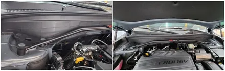 더뉴팰리세이드 하체보강으로 흔들림 과 동승자멀미 감소 및 승차감향상(언더바,스트럿바&노이즈캐쳐) / 고양, 일산, 김포, 파주